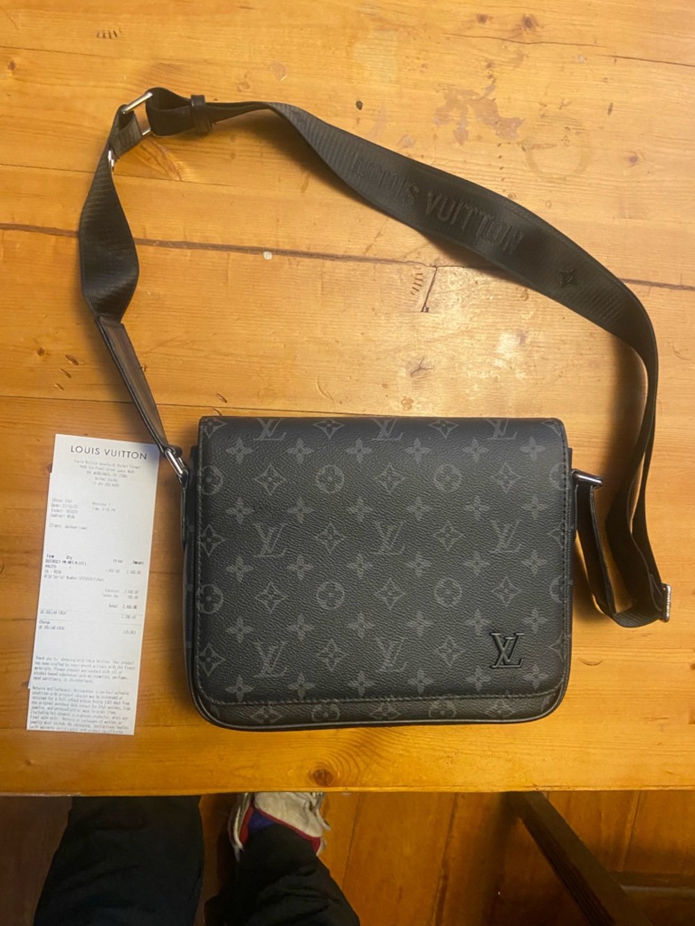 Louis Vuitton Black Monogram Eclipse Messenger Bag